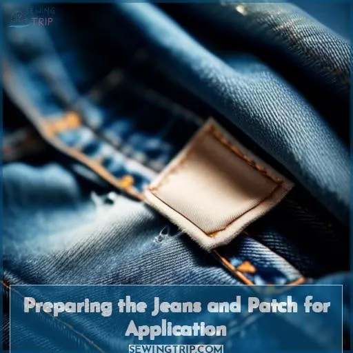 Preparing the Jeans and Patch for Application