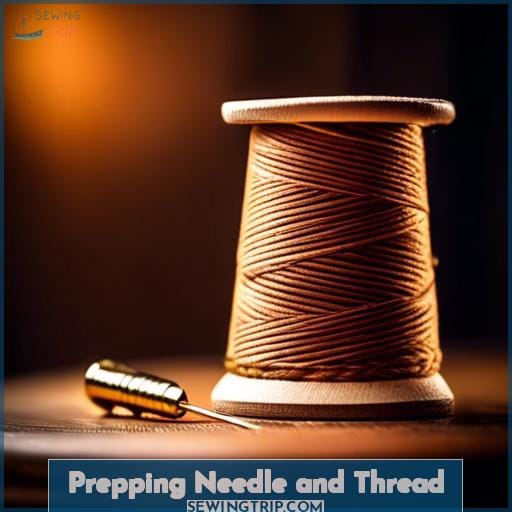 Prepping Needle and Thread