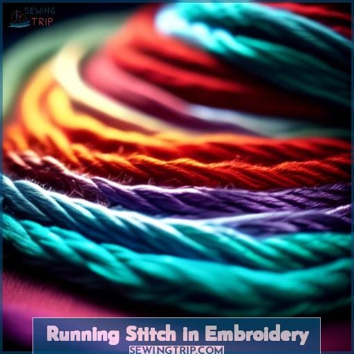 Running Stitch in Embroidery