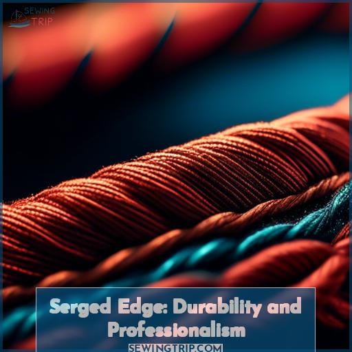 Serged Edge: Durability and Professionalism