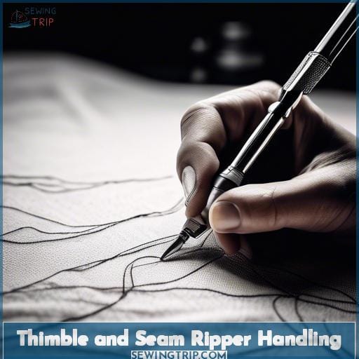 Thimble and Seam Ripper Handling