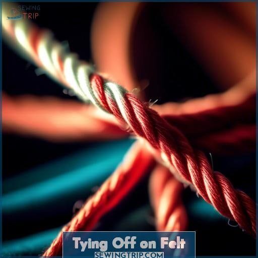Tying Off on Felt Tying Off on Felt