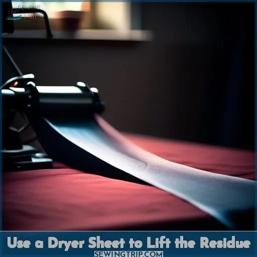 Use a Dryer Sheet to Lift the Residue
