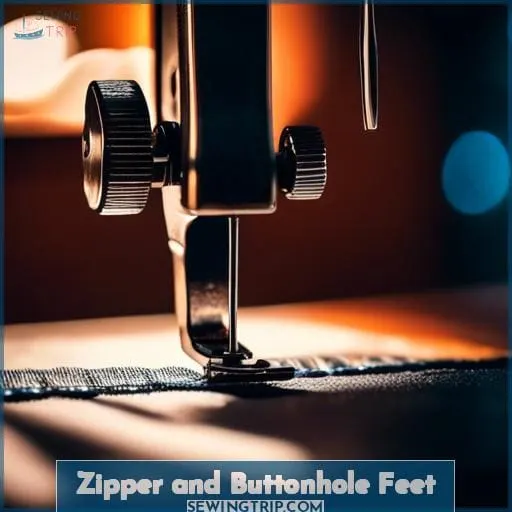 Zipper and Buttonhole Feet