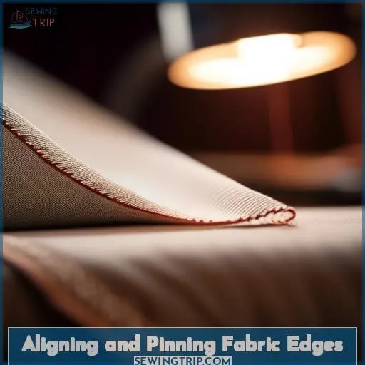 Aligning and Pinning Fabric Edges