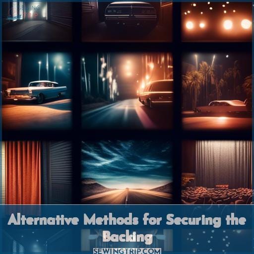Alternative Methods for Securing the Backing Alternative Methods for Securing the Backing