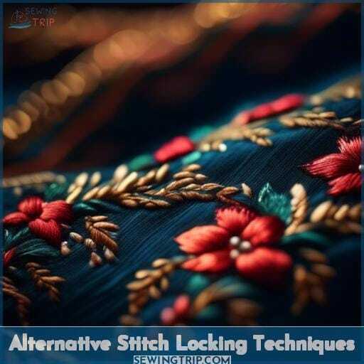 Alternative Stitch Locking Techniques Alternative Stitch Locking Techniques