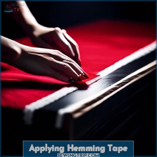 Applying Hemming Tape