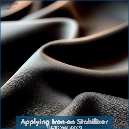Applying Iron-on Stabilizer