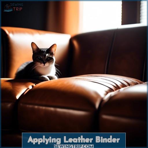 Applying Leather Binder Applying Leather Binder