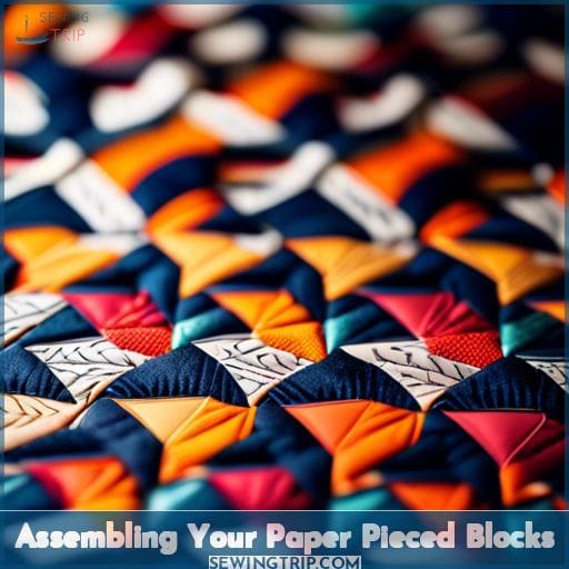 Assembling Your Paper Pieced Blocks Assembling Your Paper Pieced Blocks
