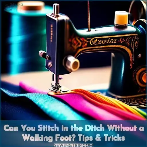 can you stitch in the ditch without a walking foot