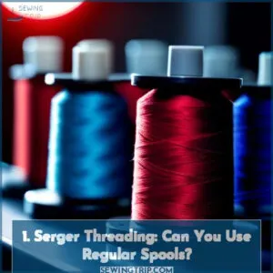 can you use regular spools of thread on a serger