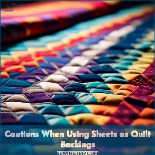 Cautions When Using Sheets as Quilt Backings