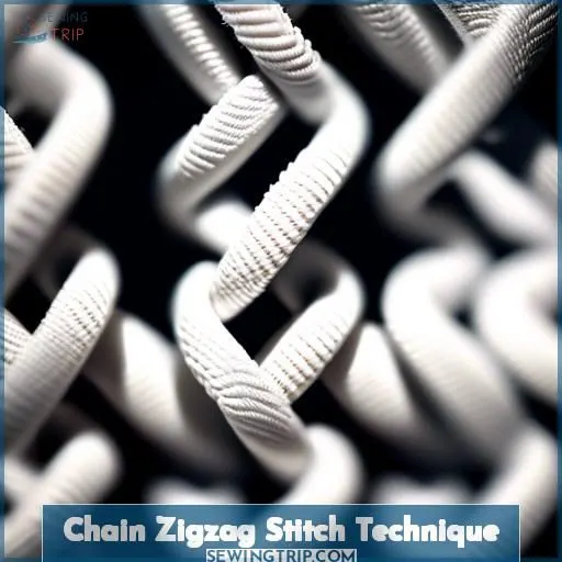 Chain Zigzag Stitch Technique