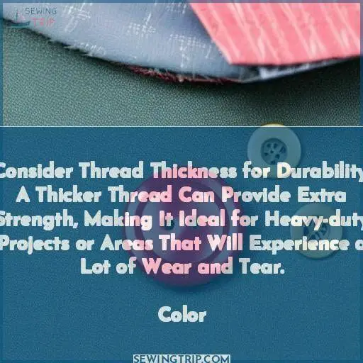 Consider thread thickness for durability. A thicker thread can provide extra strength, making it ideal for heavy-duty projects or areas that will experience a lot of wear and tear.
Color Consider thread thickness for durability. A thicker thread can provide extra strength, making it ideal for heavy-duty