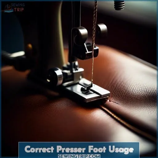 Correct Presser Foot Usage