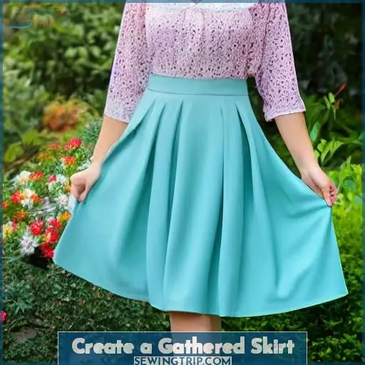 Create a Gathered Skirt Create a Gathered Skirt