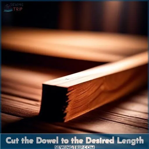 Cut the Dowel to the Desired Length