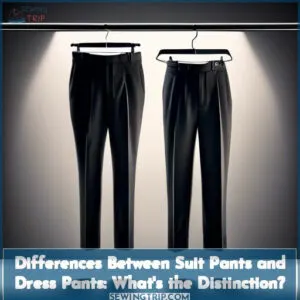 differences between suit pants and dress pants
