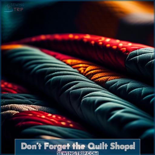 Don’t Forget the Quilt Shops!