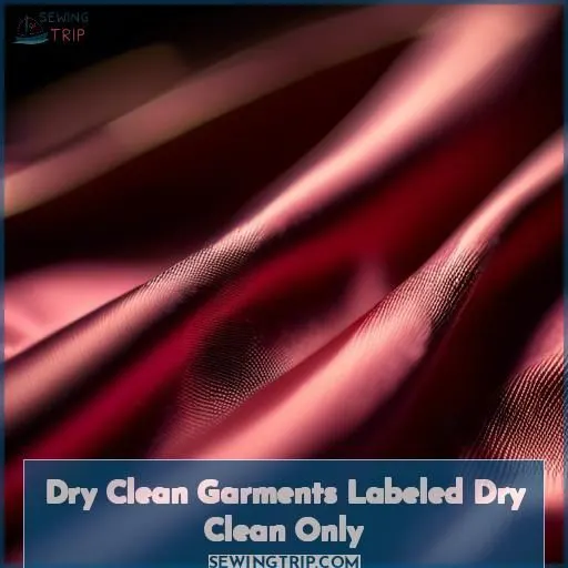Dry Clean Garments Labeled Dry Clean Only