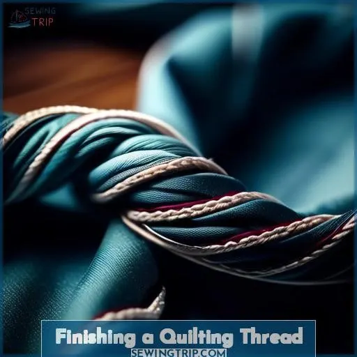Finishing a Quilting Thread