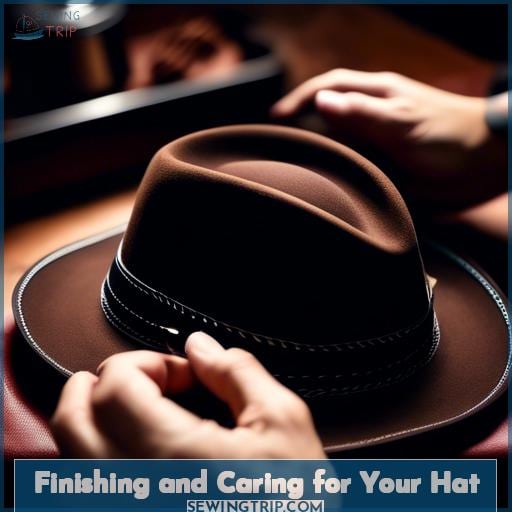 Finishing and Caring for Your Hat