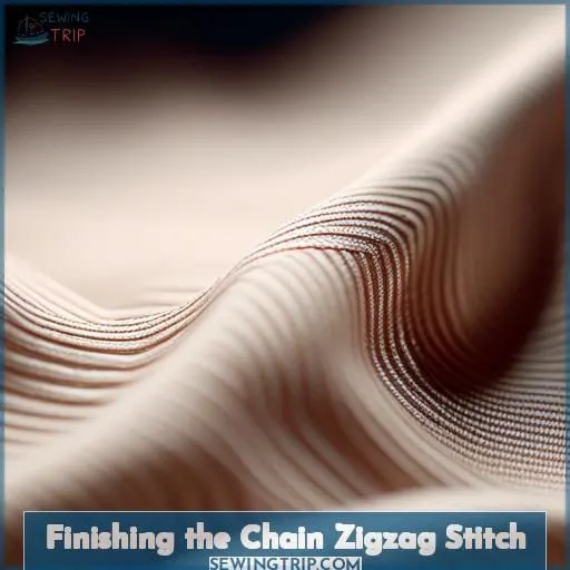 Finishing the Chain Zigzag Stitch