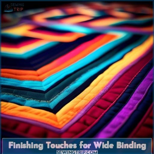 Finishing Touches for Wide Binding