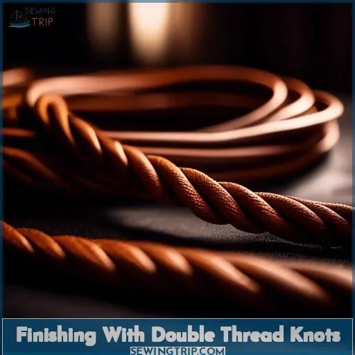 Finishing With Double Thread Knots