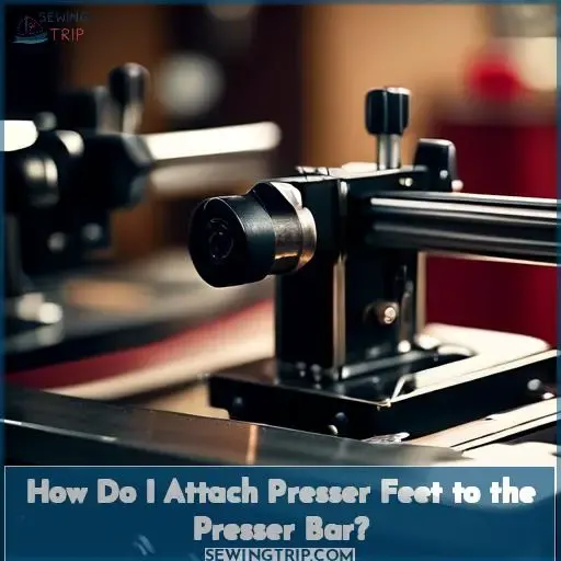 How Do I Attach Presser Feet to the Presser Bar