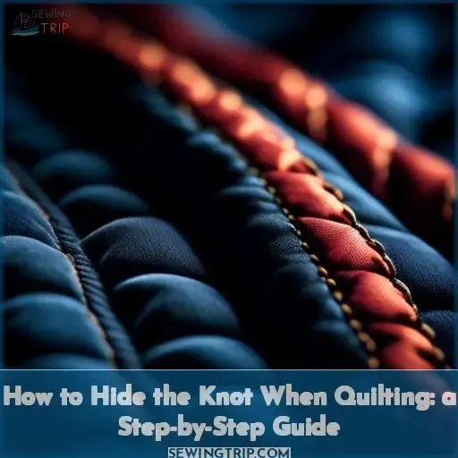 how do you hide the knot when quilting