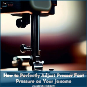 how to adjust presser foot pressure janome