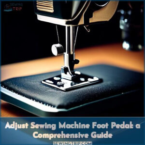 how to adjust sewing machine foot pedal