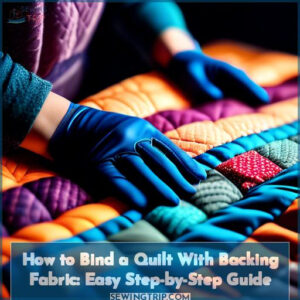 how to bind a quilt using the backing fabric