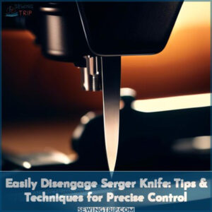 how to disengage serger knife