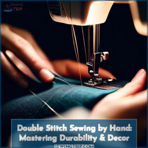 how to double stitch sewing by hand