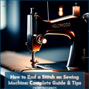 how to end a stitch on sewing machine