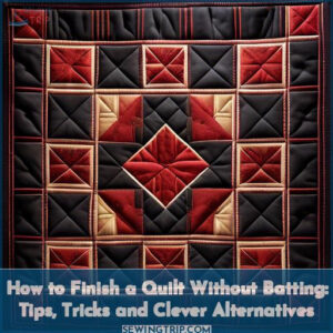 how to finish a quilt without batting