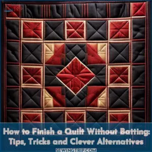 how to finish a quilt without batting