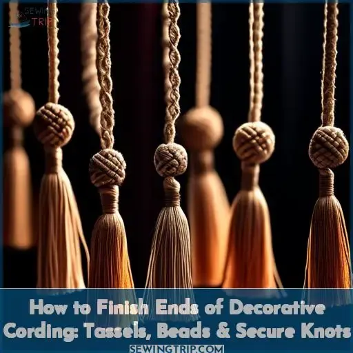 how to finish ends of decorative cording