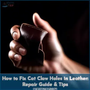how to fix cat claw holes in leather