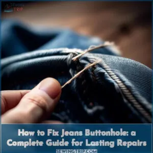 how to fix jeans buttonhole