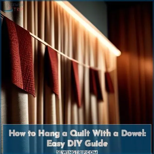 how to hang a quilt with a dowel