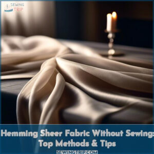 how to hem sheer fabric without sewing