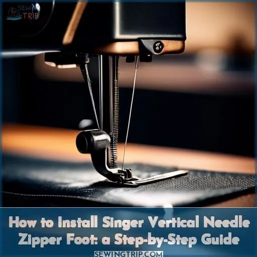 how to install singer vertical needle zipper foot