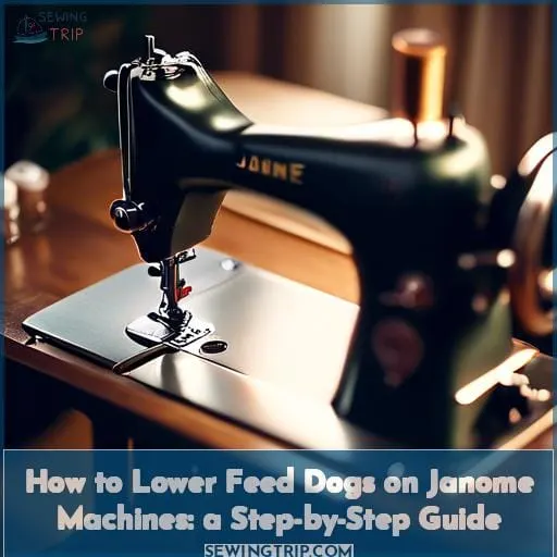 how to lower the feed dog on a janome sewing machine