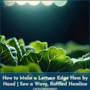 how to make a lettuce edge hem by hand