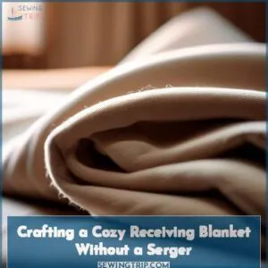 how to make a receiving blanket without a serger